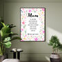 November Birthday Peony Birth Flower Affirmations Gift For Mum Print, thumbnail 5 of 8