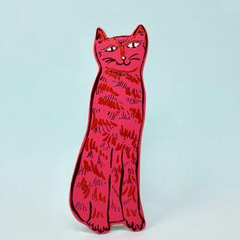 Handmade Leather Cat Bookmark, 4 of 6