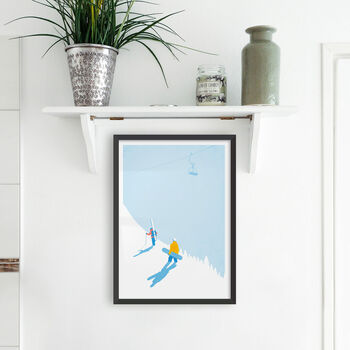 Personalised Ski And Snowboard Art Print, 4 of 9
