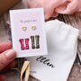 Gift Bag 'The Perfect Pairs' Crystal Heart Earrings, thumbnail 2 of 6