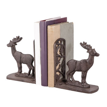 Vintage Cast Iron Stag Bookends, 2 of 8