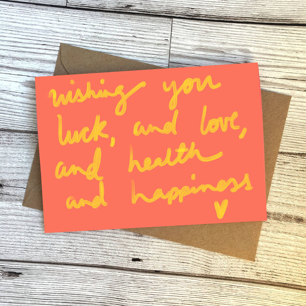 Wishing You Love Luck And Happiness Card, 1 of 3