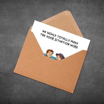 Funny Anniversary Card, Titanic Door Situation Meme, 5 of 7