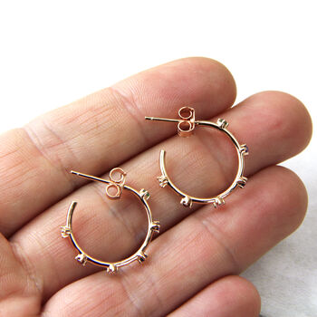 Gold Plated Sterling Silver Multicolour Hoop Earrings, 2 of 10