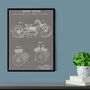 Anatomy Of A Motorbike And Engine Patent Print, thumbnail 5 of 10