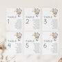 Wedding Table Plan Cards Burgundy Blue White Florals, thumbnail 2 of 6