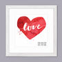Personalised Watercolour Heart Wedding Print, thumbnail 4 of 6