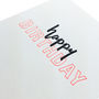 'Happy Birthday' Neon Pop Letterpress Card, thumbnail 3 of 3