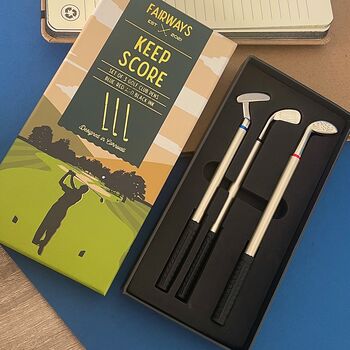 Set Of Three Golf Pens, 2 of 6