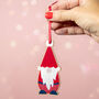 Wooden Scandinavian Christmas Gnome Decoration, thumbnail 1 of 3