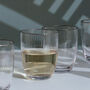 G Decor Set Of Four Ribbed Glasses With Silver Rim, thumbnail 1 of 5