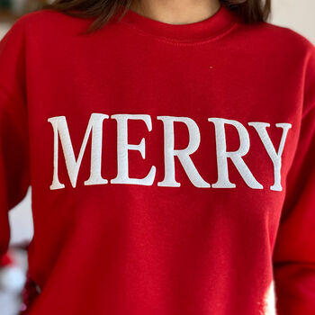 Merry Christmas Jumper With 3D Bubble Letters, 3 of 6