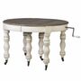 Distressed Extending White Oval Dining Table, thumbnail 2 of 5