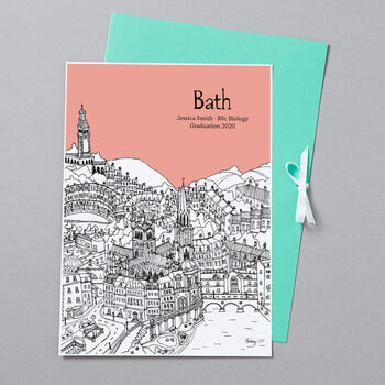 Personalised Bath Graduation Gift Print, 8 of 8