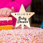 Personalised Name Baby Shower Gold Star Cake Topper, thumbnail 2 of 7