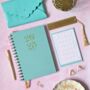 Personalised Luxury 2025 Weekly Diary| Planner| Sea Glass Green, thumbnail 1 of 9