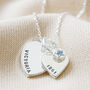 Personalised 60th Birthday Heart Birthstone Necklace, thumbnail 5 of 12