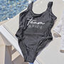 Team Bride Black Hen Party Swimsuit Small, thumbnail 2 of 4