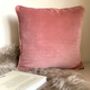 Sumptuous Velvet Cushion Cover Brickred Pink, thumbnail 1 of 4