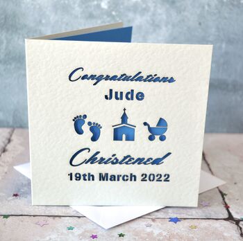 Personalised Laser Cut Christened/Baptism Card, 2 of 7