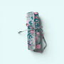 Cotton Jewellery Roll | Ditsy Duck Egg Blue And Pink Floral, thumbnail 1 of 6