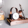 Luxury Walnut Single Watch Stand With Pen Holder, thumbnail 2 of 7