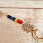 Recycled Brass Sun Moon And Star Chakra Hanging Bell, thumbnail 5 of 8