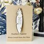 Personalised Remembrance Card Feather Wooden Keepsake, thumbnail 5 of 6