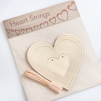 Heart Strings Wooden Heart Garland, 3 of 11