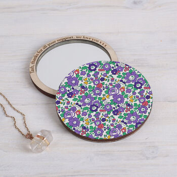Personalised Liberty Fabric Compact Pocket Mirror, 3 of 7