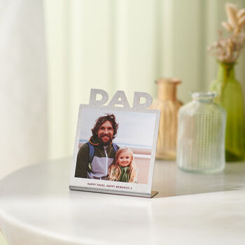 Personalised Stainless Steel Dad Photo Print, 4 of 7