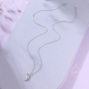 Sterling Silver Tiny Toucan Bird Pendant Necklace, 5 of 12
