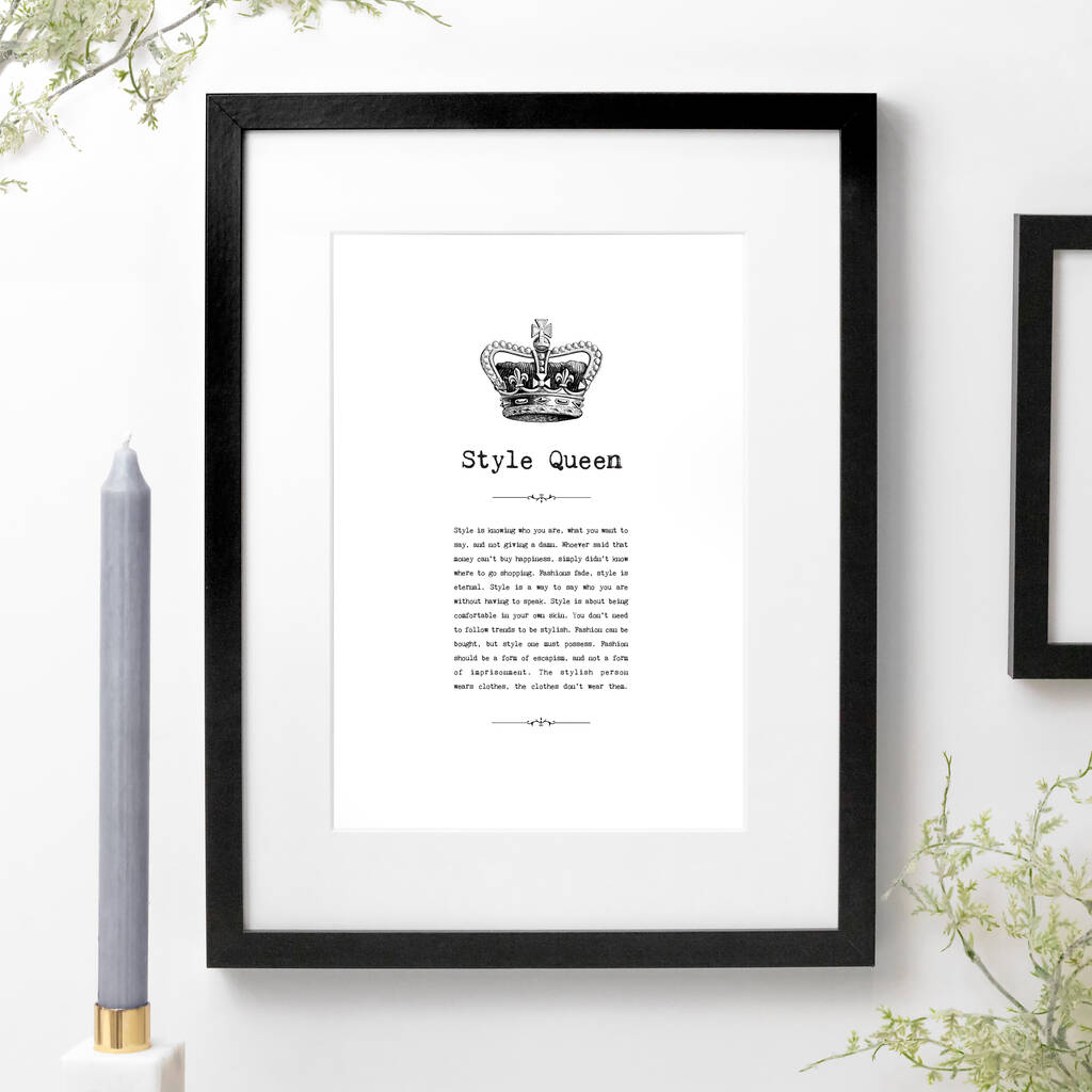 Style Queen Gift Print For Her, 1 of 7