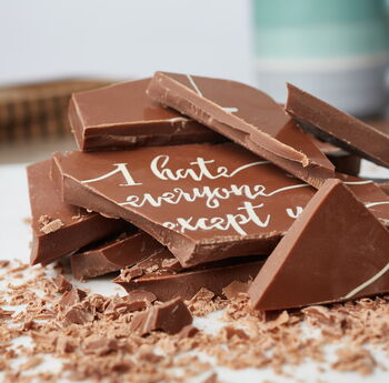 'I Hate Everyone Except You' Valentine's Day Chocolate Bar, 2 of 9