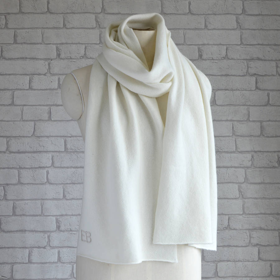 Oversize Pure Cashmere Personalised Scarf By Yarn Knit Crochet