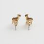 Giraffe Stud Earrings, thumbnail 3 of 7
