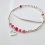 Artesia Tourmaline Sterling Silver Heart Bracelet, thumbnail 1 of 9