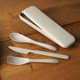 Eco Friendly Cream Wheat Travel Cutlery Set, thumbnail 2 of 7