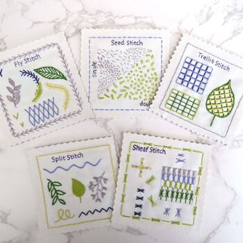Doodle Cloths Hand Embroidery Sampler Kit, 5 of 7