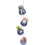 Four Pots Hanging Ceramic Planter Set, thumbnail 2 of 7