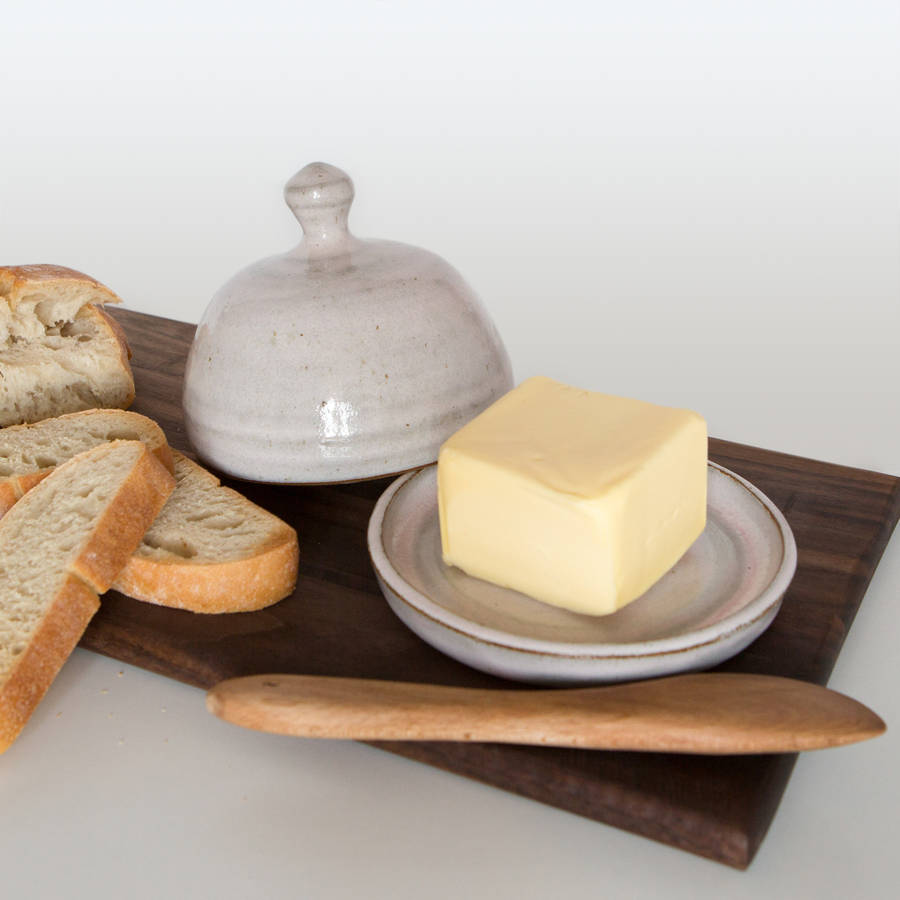stoneware butter dish by clod & pebble