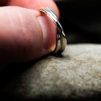 Handmade Endless Love Silver Keepsake Wedding Ring, 5 of 6