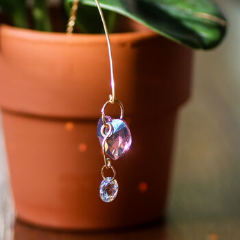 Hanging Crystal Heart Ornament, 4 of 6