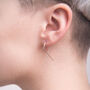 Eco Silver Twist Threader Earrings, thumbnail 2 of 2