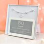 50th Birthday Solid Sterling Silver Five Star Bracelet, thumbnail 1 of 3