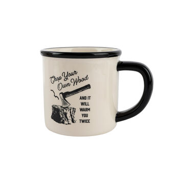 Stoneware Mug 'Chop Your Own Wood' In Gift Box | Homeware | Kitchenware | Novelty Mug, 3 of 5