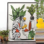 Dalmatian Cleaning Toilet, Funny Dog Bathroom Art, thumbnail 1 of 7