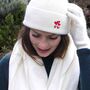 Personalised Cashmere Valentine Hat And Gloves Gift Set, thumbnail 2 of 9