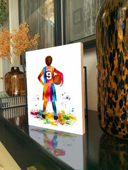 Personalised Custom Basketball Player Print, 5 of 6