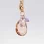 Golden Necklace With Pink Crystal And Amethyst Charm, thumbnail 5 of 7